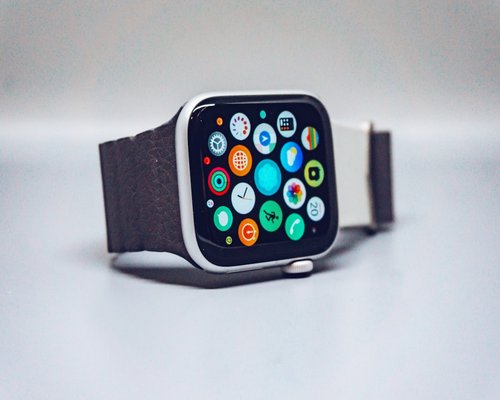 A close up of a smartwatch tracking daily steps